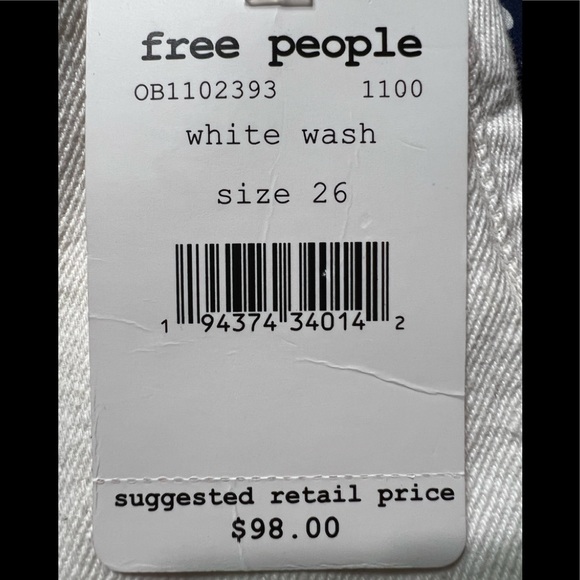 New🏷 Free People Mambo Slit Denim Midi Skirt Size 2 (26) - Picture 5 of 16